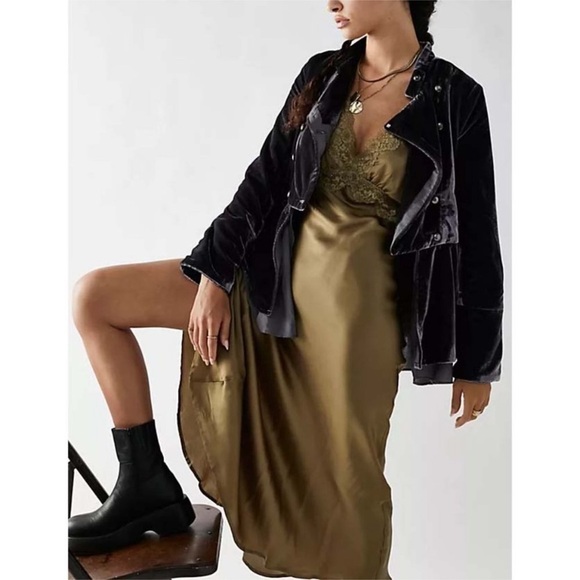 Free‎ People Faye Velvet Ebony Jacket Size Small Women - Picture 4 of 12